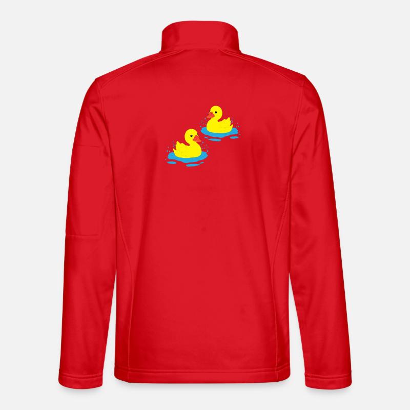 Two-happy-ducks - Unisex Softshell Jacket - red