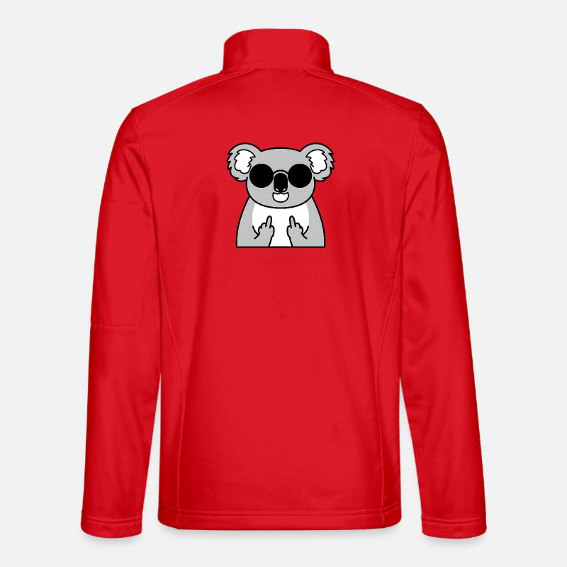 Koala Punk: Middle Finger Attitude Unisex Softshell Jacket