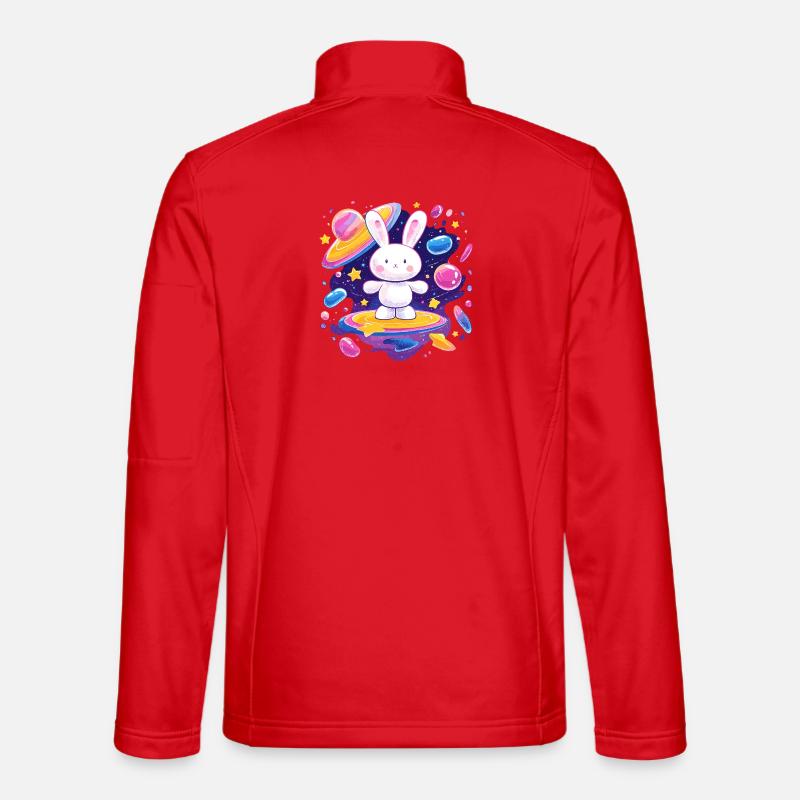 Weltraum Bunny Sternenreich Impuls - Unisex Softshelljacke - Rot