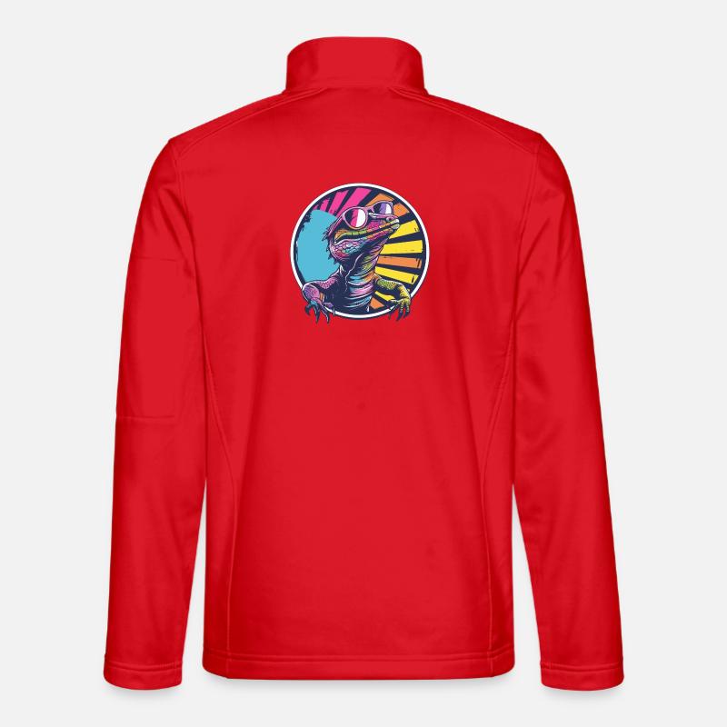Neon Salamander Tier Sonnenbrille - Unisex Softshelljacke - Rot