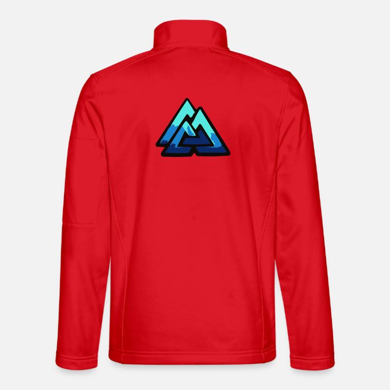 Valknut Wotan Wotan's Knot - Unisex Softshell Jacket - red