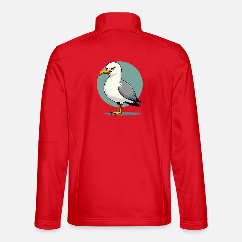 Freche Möwe Lustiges Küstenkind Maritim - Unisex Softshelljacke - Rot