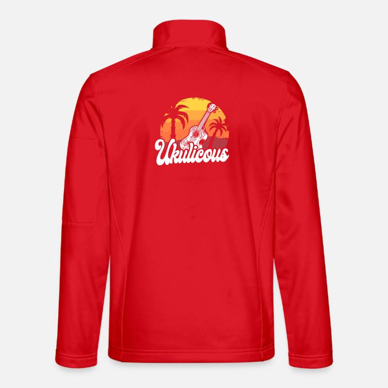 Hawaiian Ukulele Uke Ukulicious - Unisex Softshell Jacket - red
