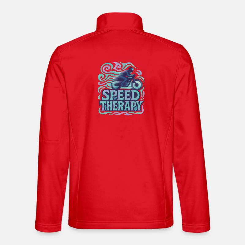 Speed Therapy - Motorcycle - Unisex Softshell Jacket - red