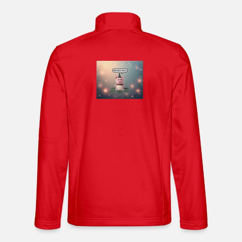Knuddel-Pig: Nah. Nicht Heute - Unisex Softshelljacke - Rot