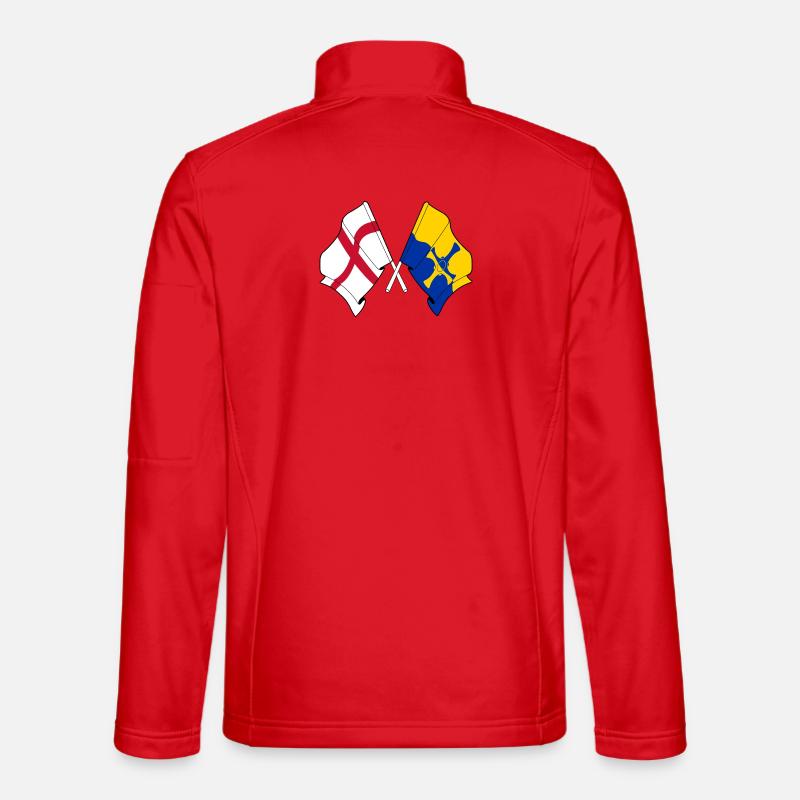 Durham & England Crossed - Unisex Softshelljacke - Rot