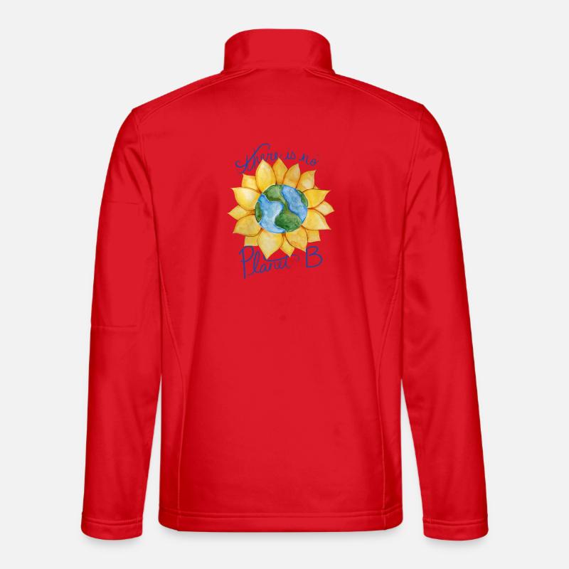 Earth Sunflower Eco Botschaft - Unisex Softshelljacke - Rot
