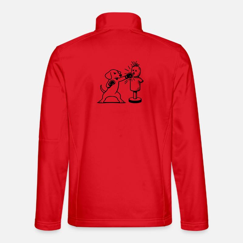 sparring dackel boxen line art  Unisex Softshelljacke