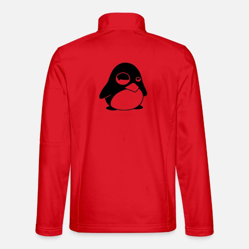 Grumpy Tux – Drôle de Penguin Linux pour les geeks Veste en tissu softshell Unisexe