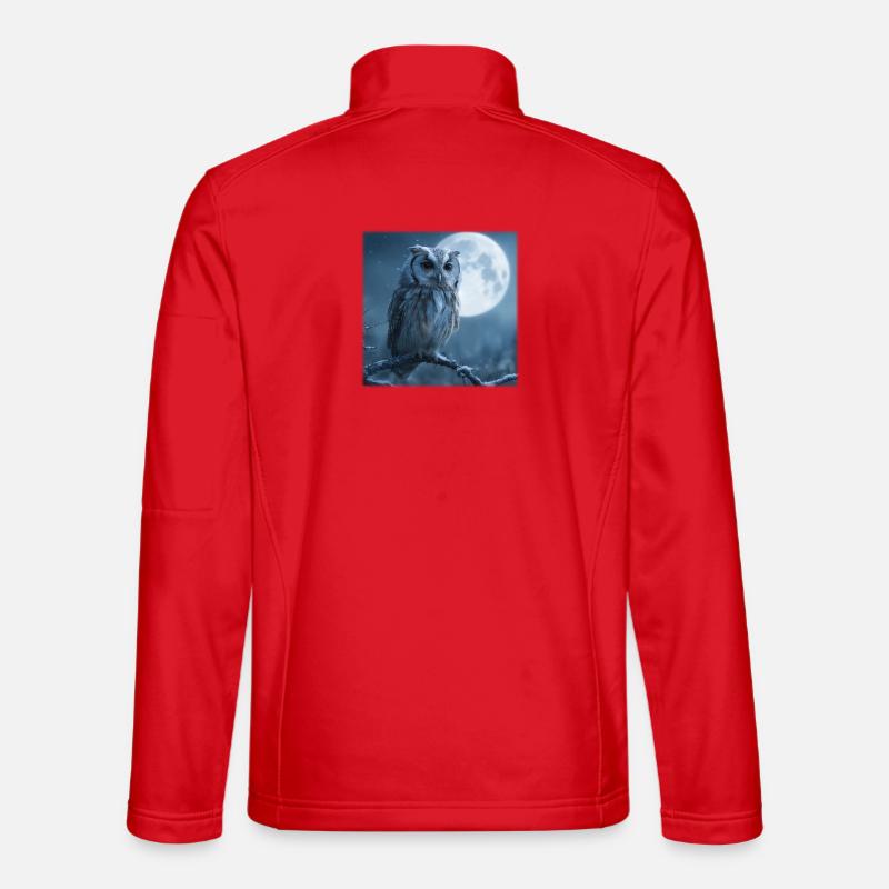 Schnee-Eule Vollmond Magische Winternacht Unisex Softshelljacke