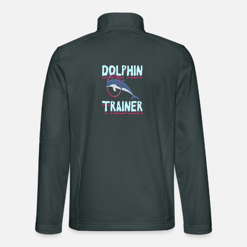 Coach de dauphins Ocean Lover Design Veste en tissu softshell Unisexe