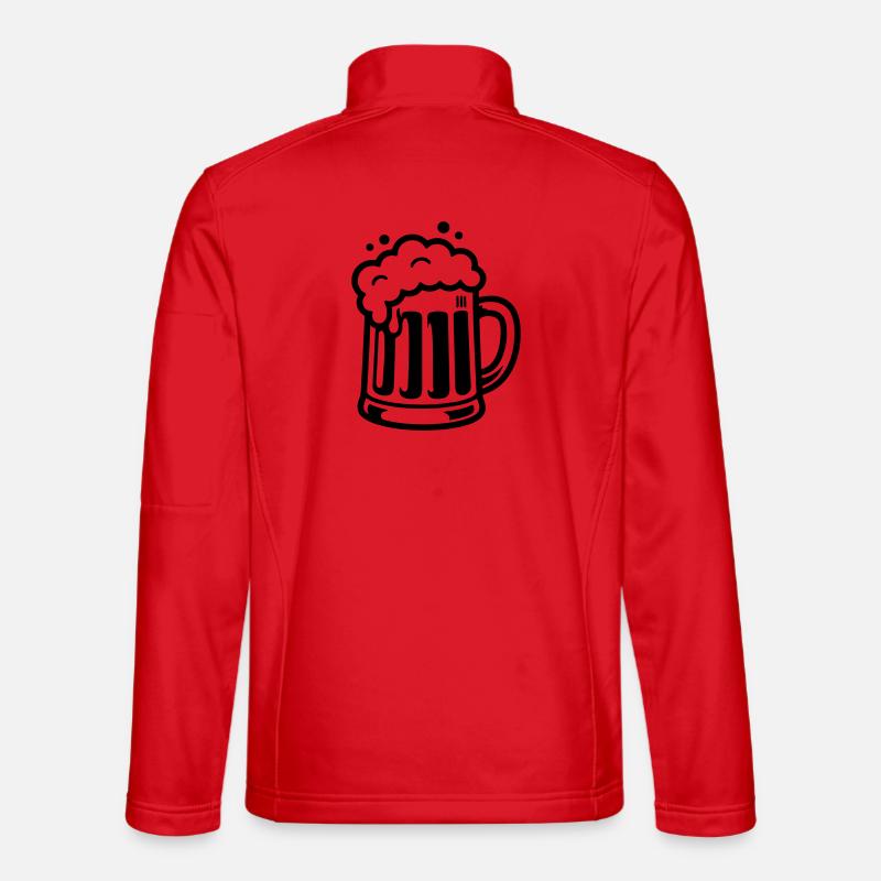 Bierkrug Comic Bier - Unisex Softshelljacke - Rot