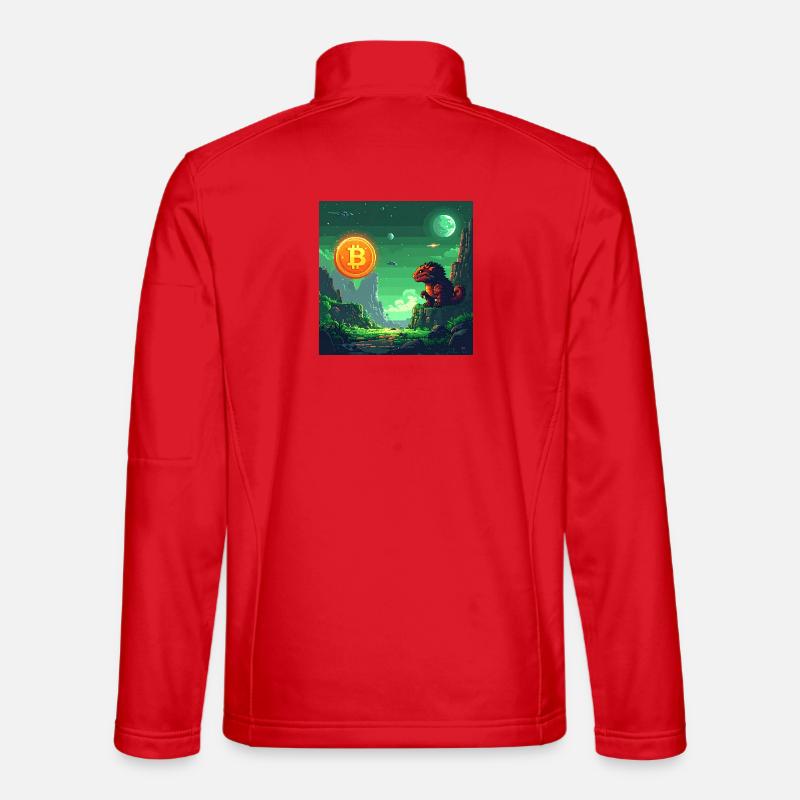Space Bitcoin Odyssey - Unisex Softshell Jacket - red