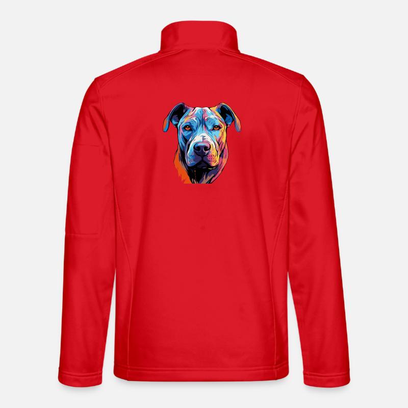 Dog Comic Pop Art - Unisex Softshell Jacket - red