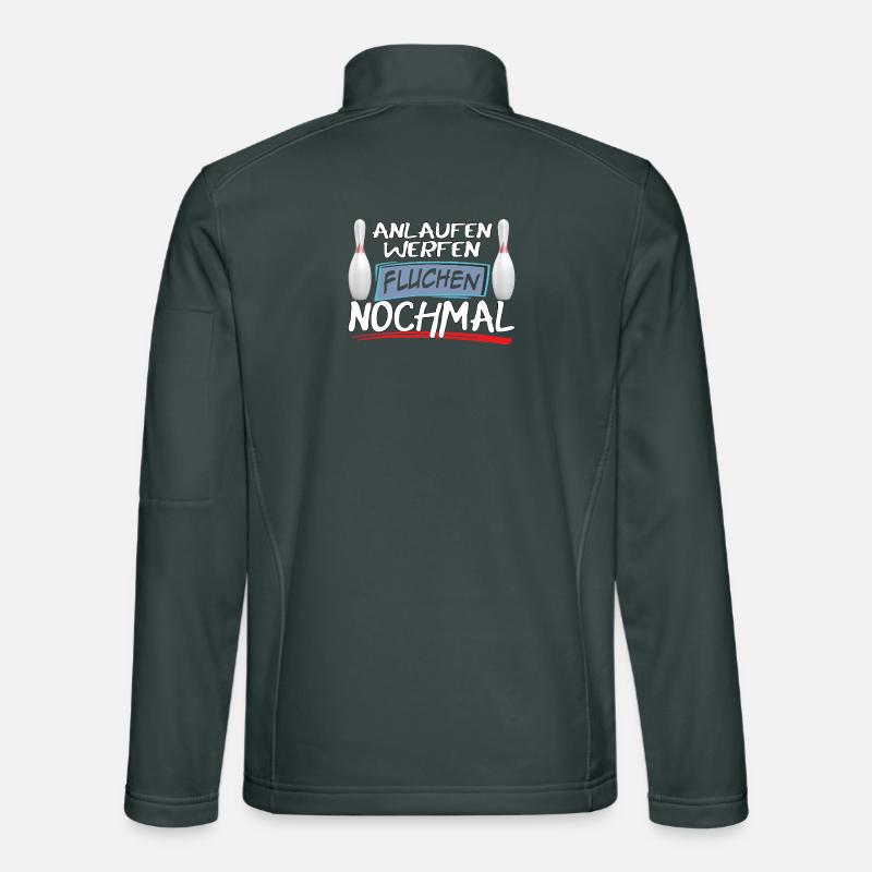 Anlaufen Werfen Fluchen Nochmal Bowling Unisex Softshelljacke