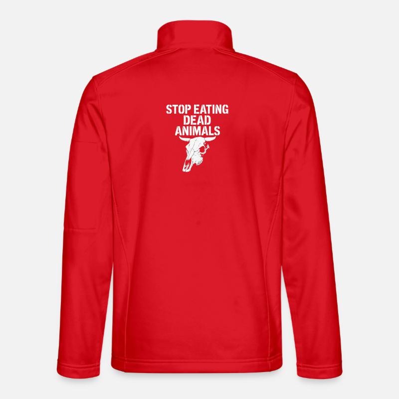 Stop Eating Dead Animals - Unisex Softshell Jacket - red