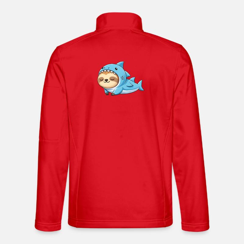 Cute Sloth Cartoon Costume Brazil Carnival - Unisex Softshell Jacket - red