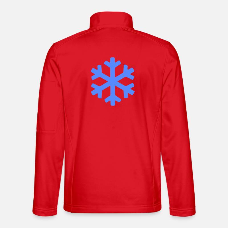 Winter Crystal Snowflake - Unisex Softshell Jacket - red