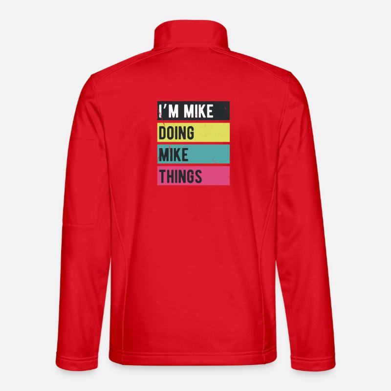 I’m Mike Doing Mike Things Retro Colors Unisex Softshell Jacket