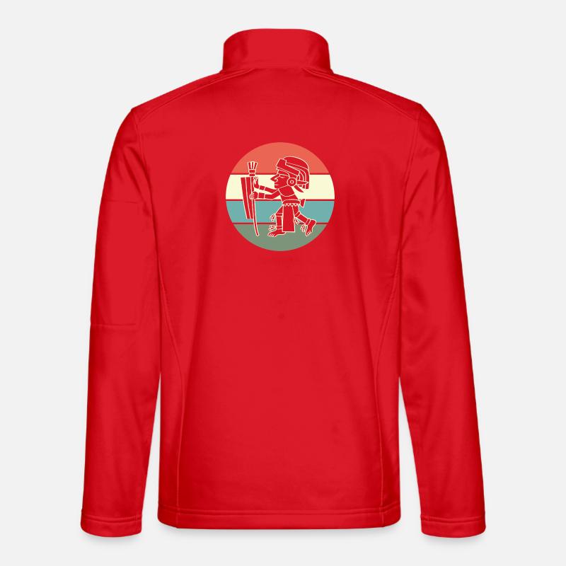 aztec Maya kalender Inka - Unisex Softshelljacke - Rot