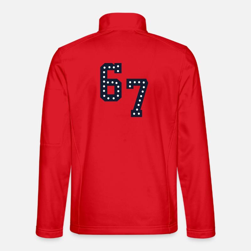Number Lights 67 - Unisex Softshell Jacket - red
