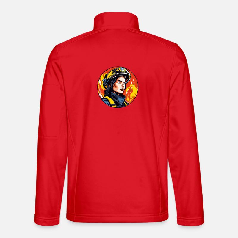 Fire Brigade Firefighter - Unisex Softshell Jacket - red