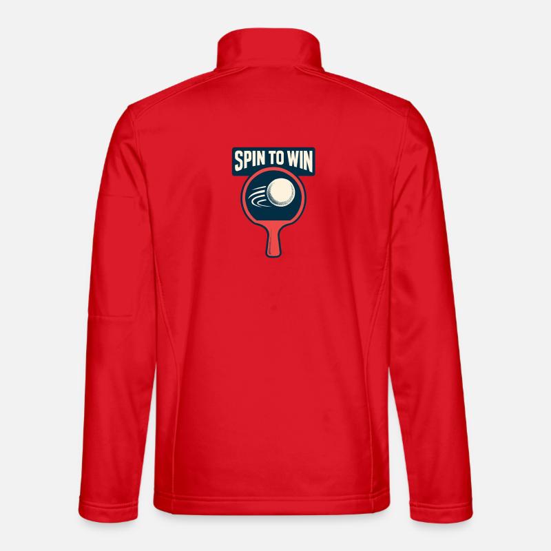 Spin to Win - Ping Pong - Unisex Softshell Jacket - red