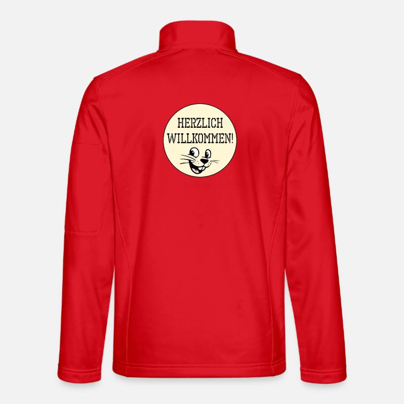 Freundlichkeit Herzlich Willkommen - Unisex Softshelljacke - Rot