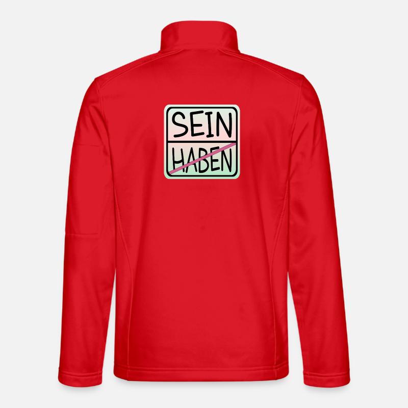 ACHTSAMKEIT HABEN SEIN - Unisex Softshelljacke - Rot