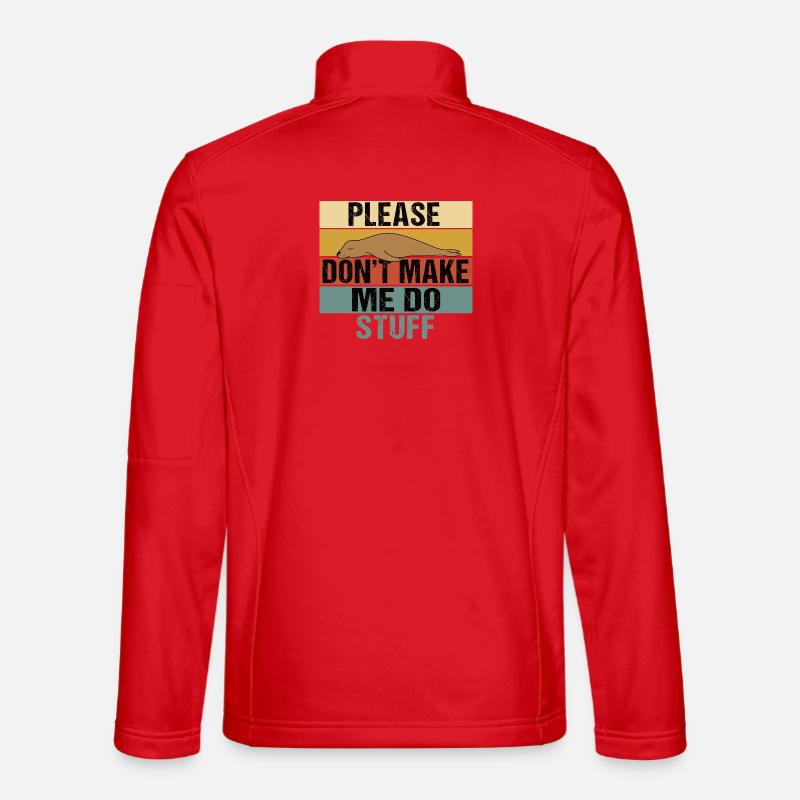 Bitte zwing mich nicht, Dinge zu machen, Seelöwen-Retro Unisex Softshelljacke