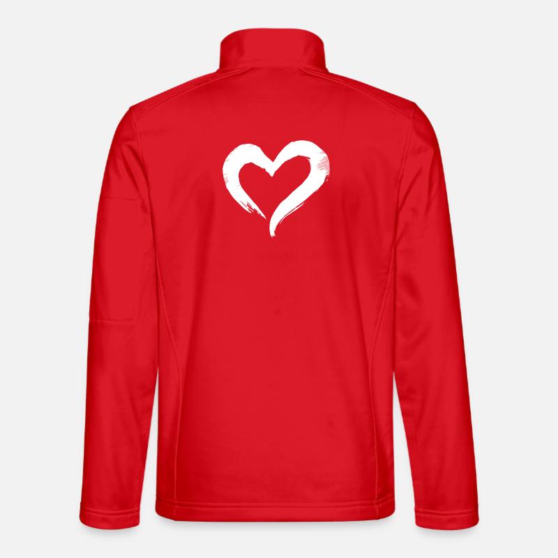 Heart - Unisex Softshell Jacket - red