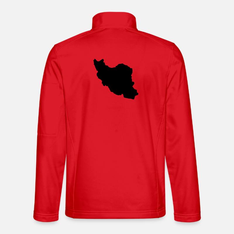 Iran Silhouette - Unisex Softshell Jacket - red