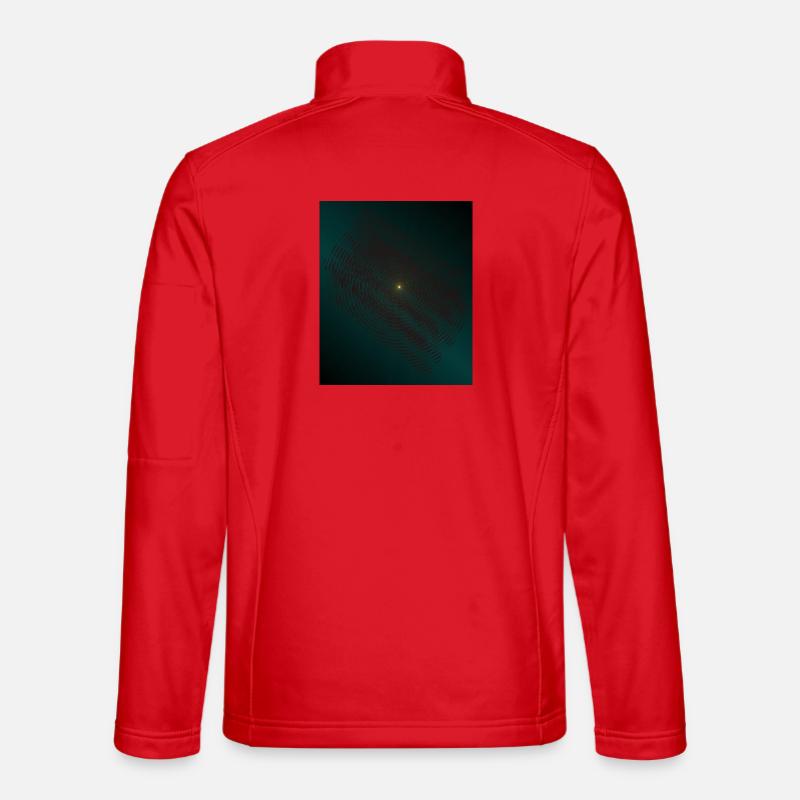 Teal Ringenspiral im Zentrum - Unisex Softshelljacke - Rot