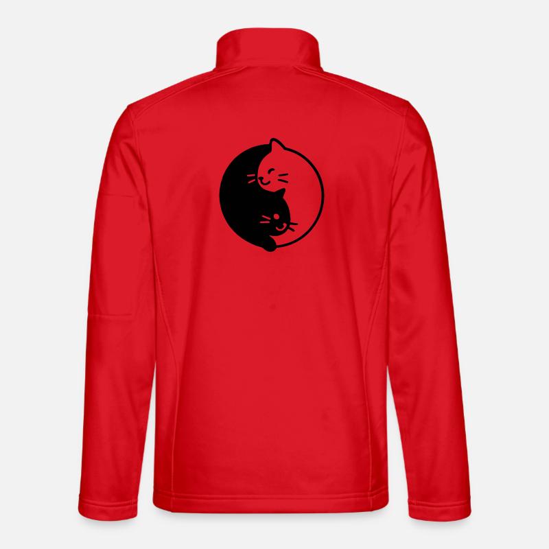 Duo de chats Yin et Yang Veste en tissu softshell Unisexe