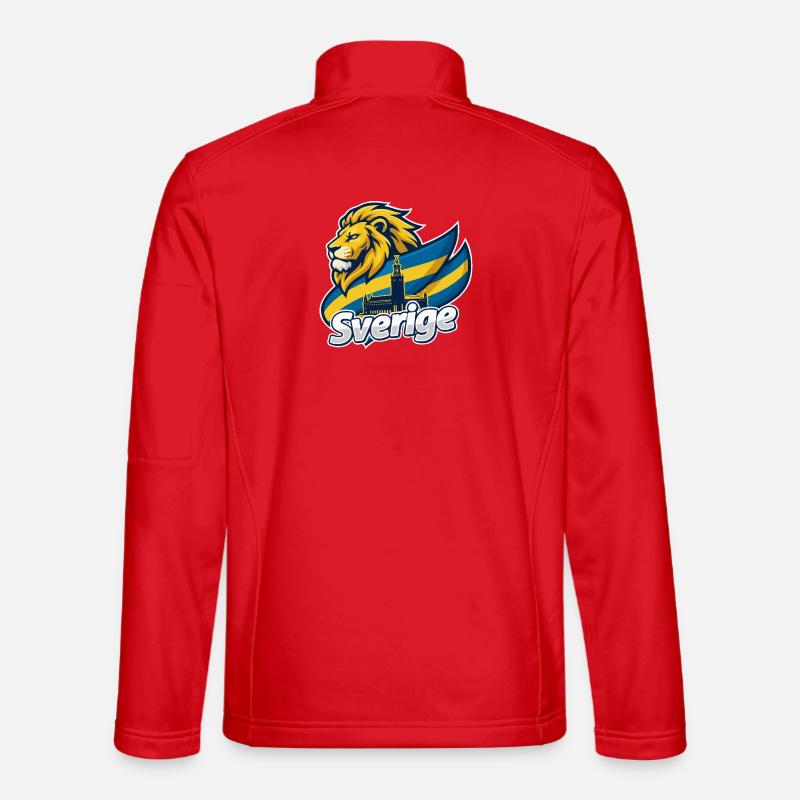 Swedish Lion flag - Unisex Softshell Jacket - red