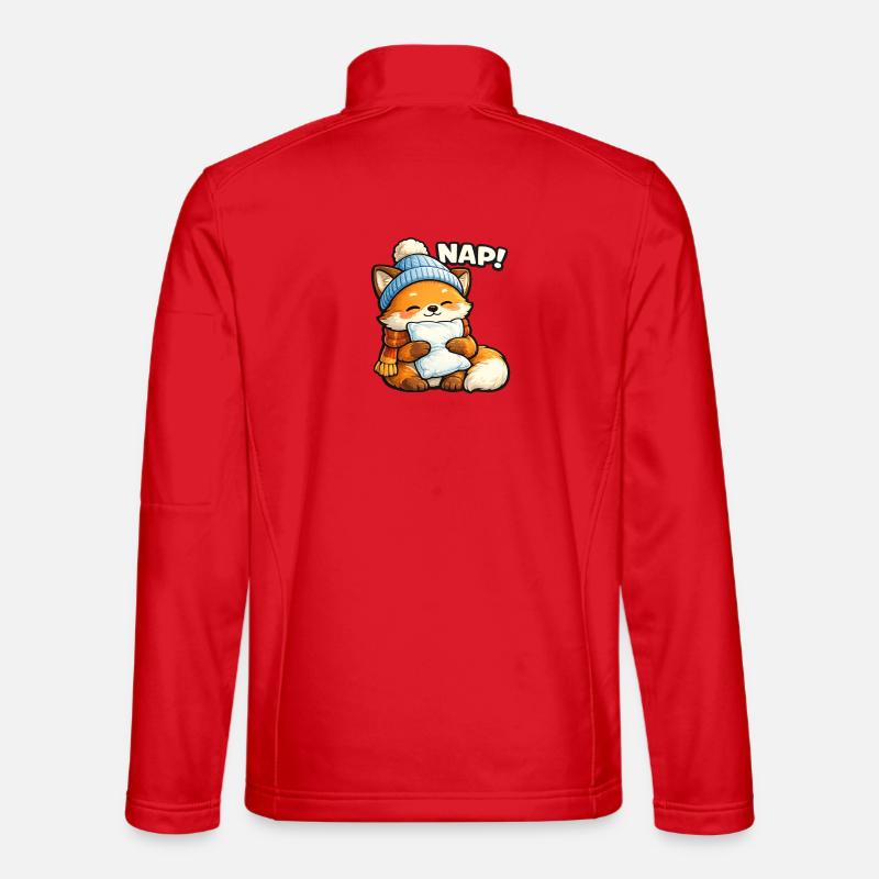 Winter cuddle fox with hat Unisex Softshell Jacket