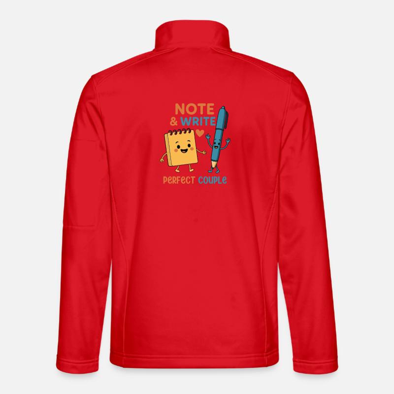 Note & Write Perfect Couple - Unisex Softshell Jacket - red