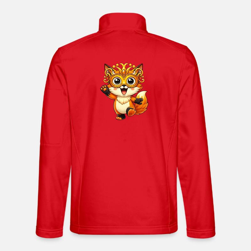 Carnival Fox Disguise Carnival Dancing Joy - Unisex Softshell Jacket - red