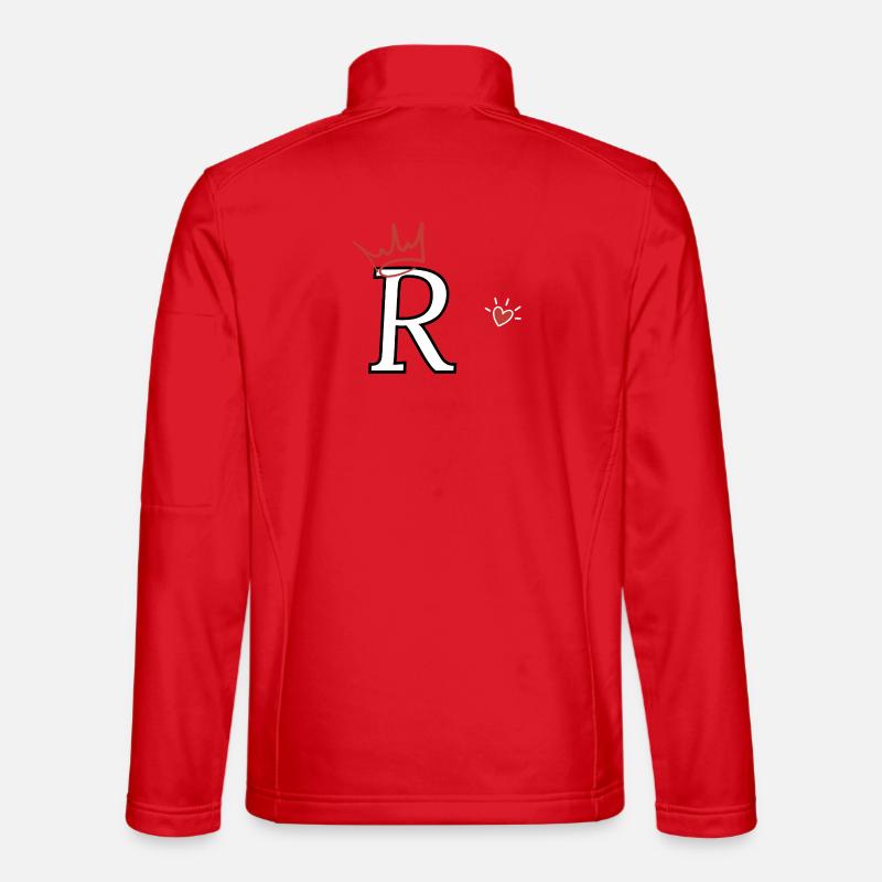 Letter r crown heart - Unisex Softshell Jacket - red