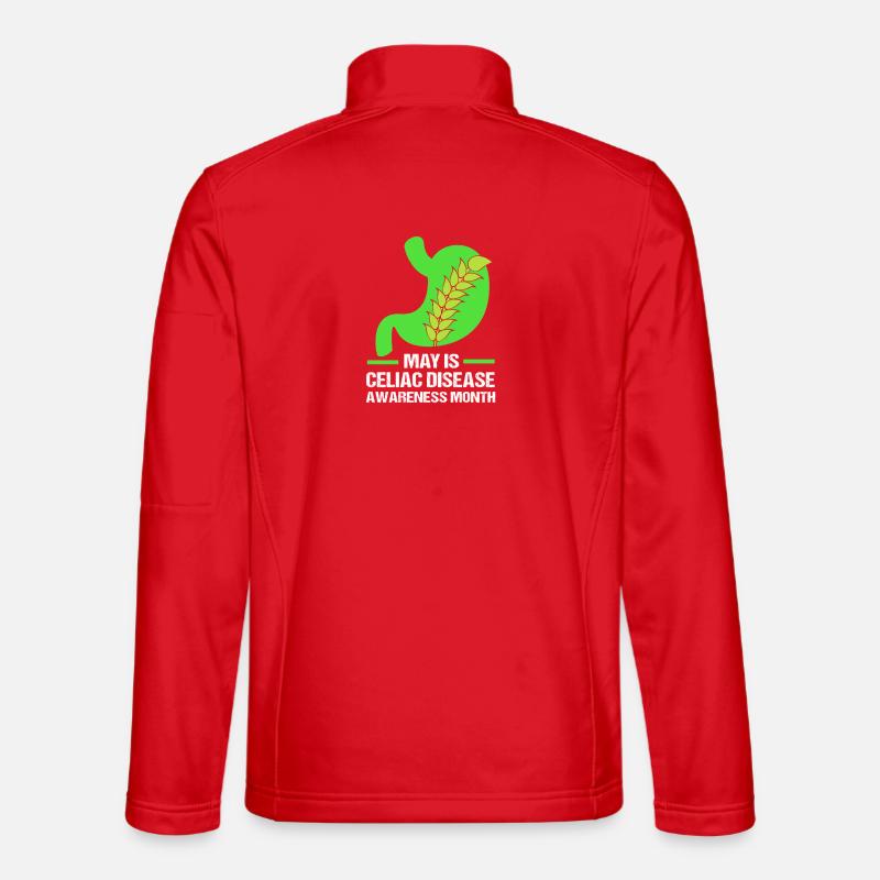 Gluten Free Celiac Disease - Unisex Softshell Jacket - red