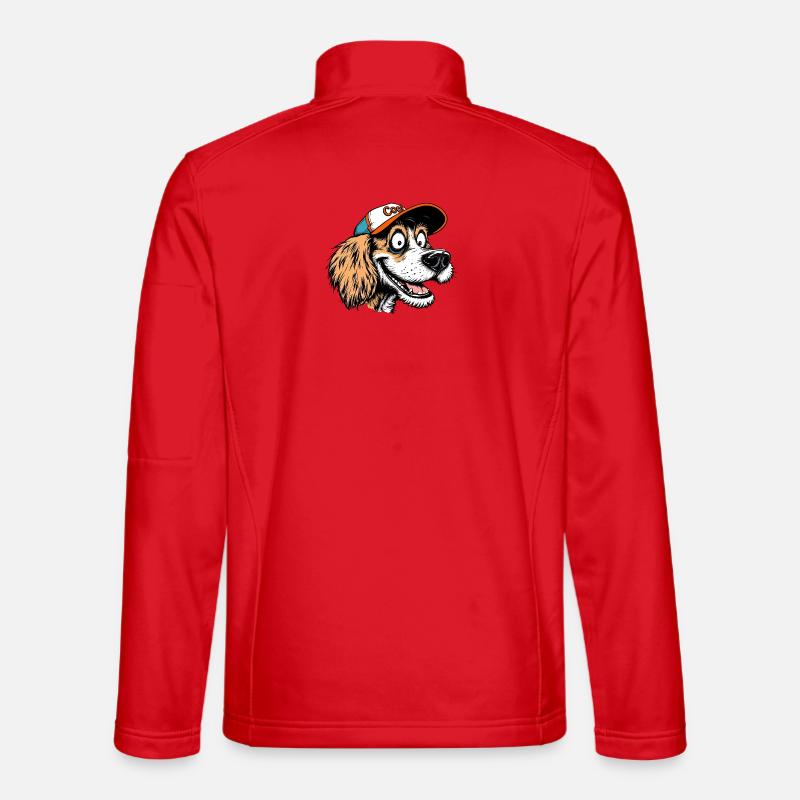 Cooler Goofy Dog - Unisex Softshelljacke - Rot