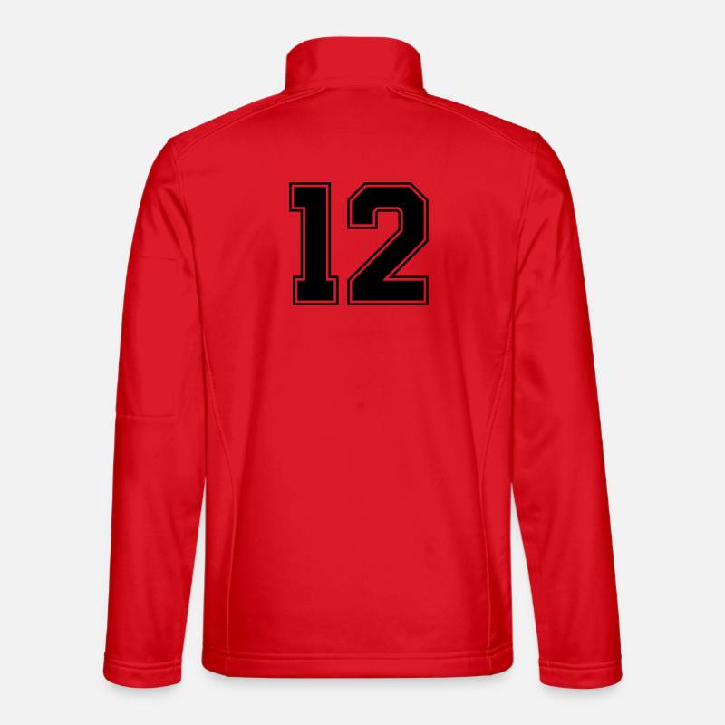 12 Zahl - Unisex Softshelljacke - Rot