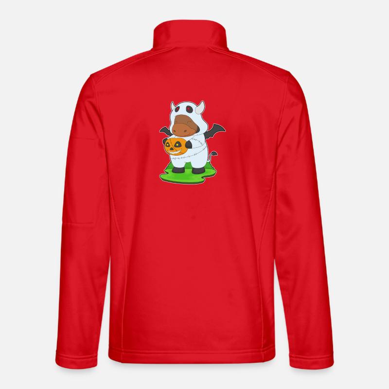 Bull Halloween Ghost - Unisex Softshell Jacket - red