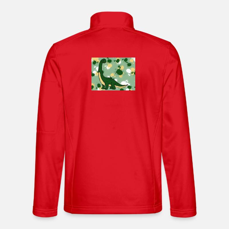 Brachiosaurus Dino - Unisex Softshell Jacket - red