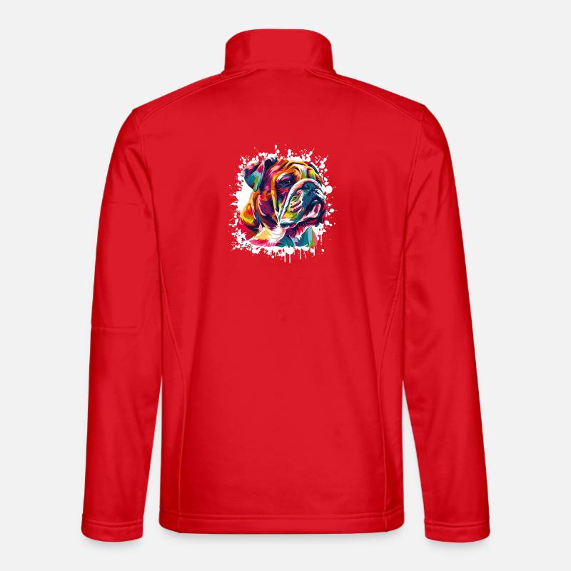 Hund Dog Kunst Graffiti - Unisex Softshelljacke - Rot