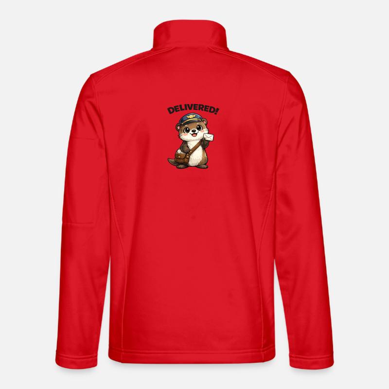 Otter Postbote Liefert - Unisex Softshelljacke - Rot