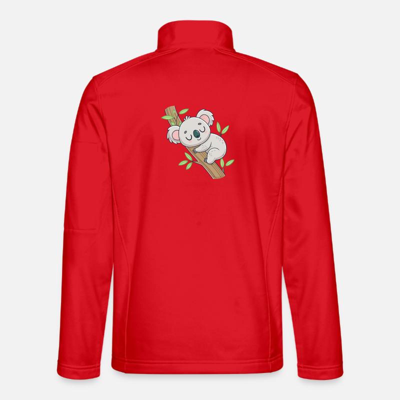 Schlafender Koala auf dem Ast Unisex Softshelljacke