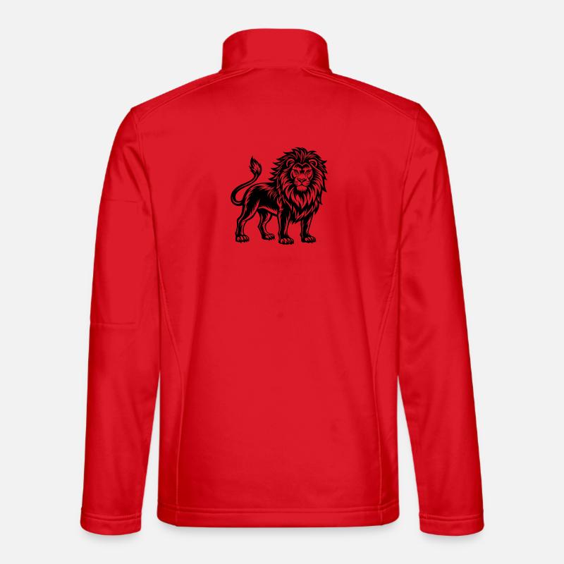 Maskottchen-Löwe - Unisex Softshelljacke - Rot