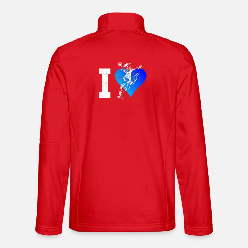 Handball Fans aufgepasst schlichtes Statement fuer - Unisex Softshelljacke - Rot