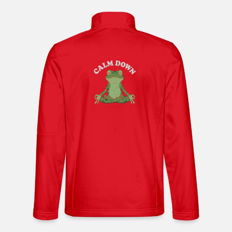 Kleine Kröte Meditationspose - Unisex Softshelljacke - Rot